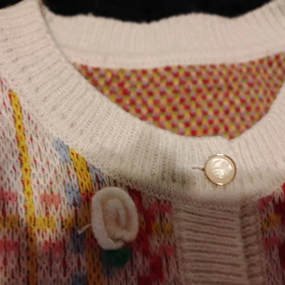 Colorful Patterned Women's Cardigan - Picture 4 of 11